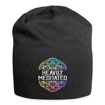 Stark meditiert - Jersey-Beanie - Schwarz - Vorne
