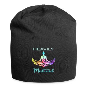 Stark meditiert - Jersey-Beanie - Schwarz - Vorne
