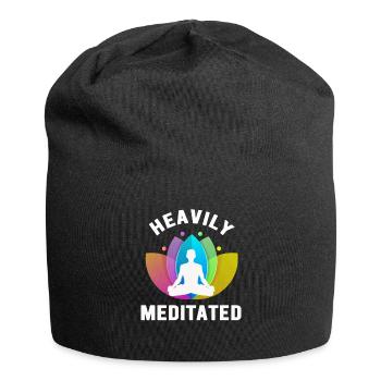 Stark meditiert - Jersey-Beanie - Schwarz - Vorne