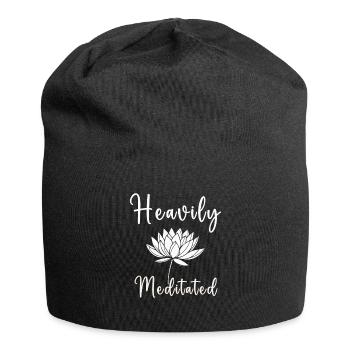 Stark meditiert - Jersey-Beanie - Schwarz - Vorne