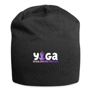 Le yoga équilibre ma vie - Bonnet en jersey - noir - Devant