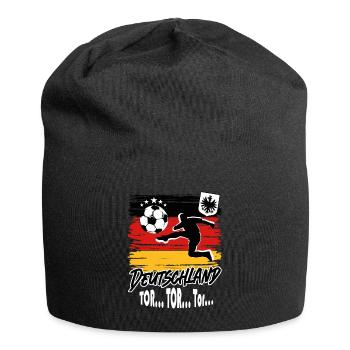Fußball Deutschland Fussball Fan Tor Tor Tor - Jersey-Beanie - Schwarz - Vorne