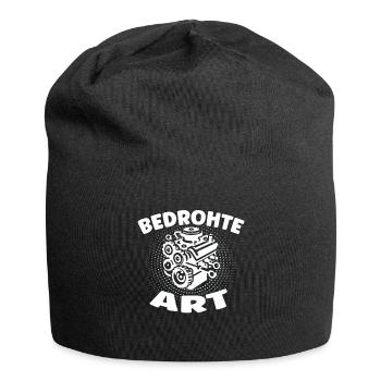 Bedrohte Art - Verbrennungsmotor Auto Design - Jersey-Beanie - Schwarz - Vorne