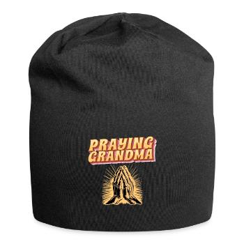 Grand-mère en prière - Betende Oma - Bonnet en jersey - noir - Devant