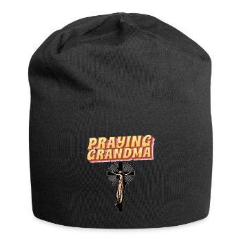 Grand-mère en prière - Betende Oma - Bonnet en jersey - noir - Devant