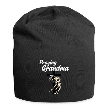 Grand-mère en prière - Betende Oma - Bonnet en jersey - noir - Devant