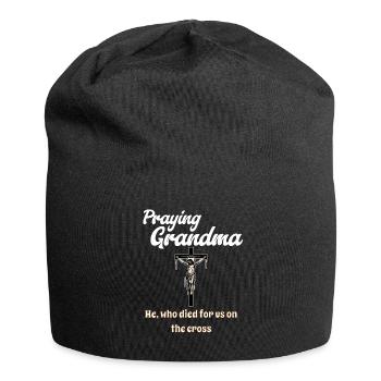 Grand-mère en prière - Betende Oma - Bonnet en jersey - noir - Devant