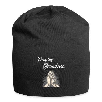 Grand-mère en prière - Betende Oma - Bonnet en jersey - noir - Devant