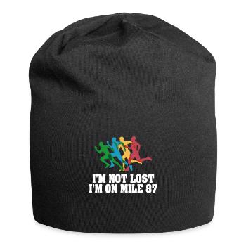 I'm Not Lost I'm On Mile 87 Marathon - Jersey Beanie - black - Front