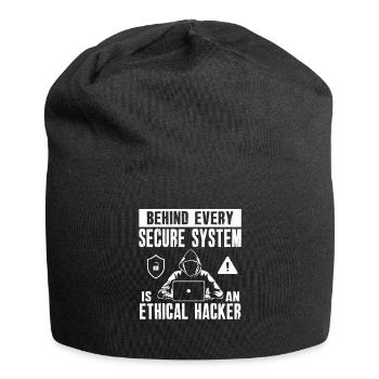 Ethische Hacker-Cybersicherheitsexpertise - Jersey-Beanie - Schwarz - Vorne