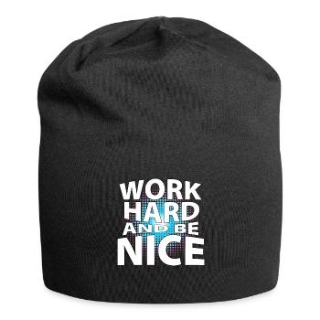 Work hard and be nice - Jersey-Beanie - Schwarz - Vorne