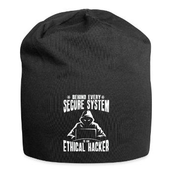 Ethische Hacker-Cybersicherheitsexpertise - Jersey-Beanie - Schwarz - Vorne