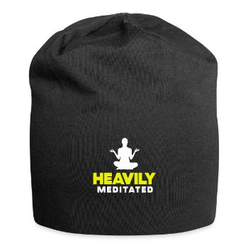 Stark meditiert - Jersey-Beanie - Schwarz - Vorne