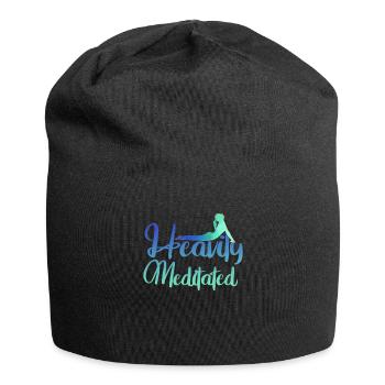 Stark meditiert - Jersey-Beanie - Schwarz - Vorne