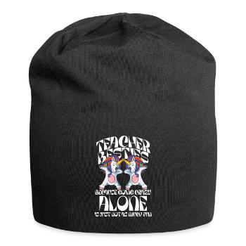 Teacher Besties Because Going Crazy - Jersey Beanie - black - Front