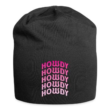 Western Country Texas Cowboyhut - Jersey-Beanie - Schwarz - Vorne