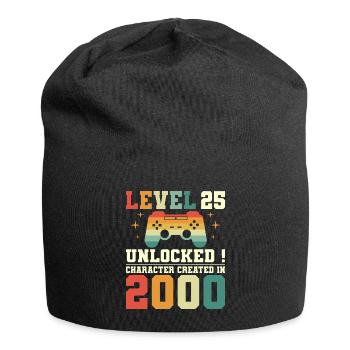 Niveau 25 Anniversaire Gamer 25 Ans - Bonnet en jersey - noir - Devant