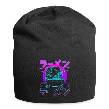 Retro Kawaii Ramen Sea Turtle - Jersey Beanie - black - Front