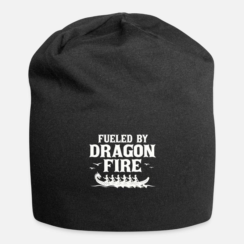 Fueled By Dragon Fire Dragon Boat - Jersey Beanie - black