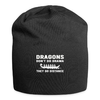 Les dragons ne font pas de drame, ils font de la distance - Bonnet en jersey - noir - Devant