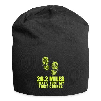 26.2 Miles? That's Just My First Course - Jersey Beanie - black - Front