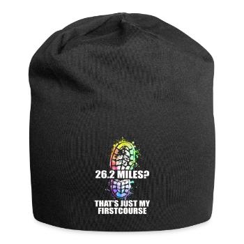 26.2 Miles? That's Just My First Course - Jersey Beanie - black - Front