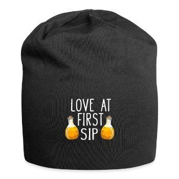 Liebe auf den ersten Schluck Kombucha-Liebhaber - Jersey-Beanie - Schwarz - Vorne