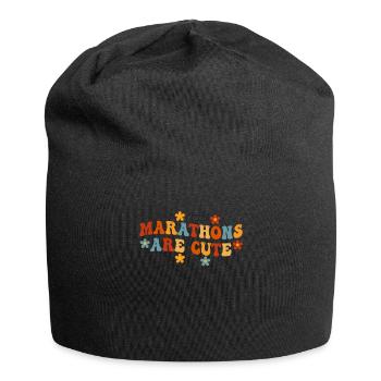 Les marathons sont mignons pour l’ultramarathon - Bonnet en jersey - noir - Devant