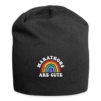 Les marathons sont mignons pour l’ultramarathon - Bonnet en jersey - noir - Devant
