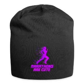 Les marathons sont mignons pour l’ultramarathon - Bonnet en jersey - noir - Devant