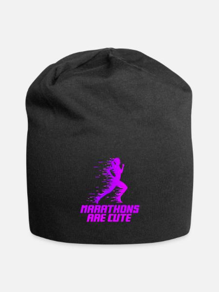 Marathons sind süß für Ultramarathon - Jersey-Beanie - Schwarz