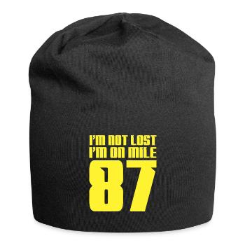 Ich bin nicht verloren, ich bin auf Meile 87 Marathon - Jersey-Beanie - Schwarz - Vorne
