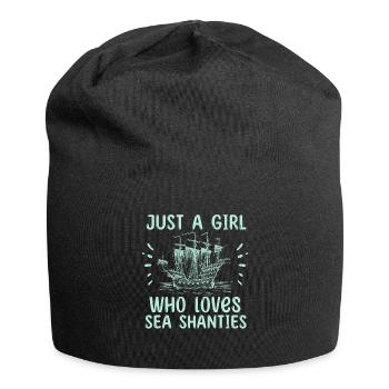 Sailor Meme Pirate Ship Ocean Sailing - Jersey Beanie - black - Front