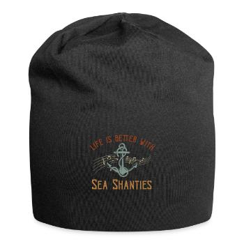 Sailor Meme Pirate Ship Ocean Sailing - Jersey Beanie - black - Front
