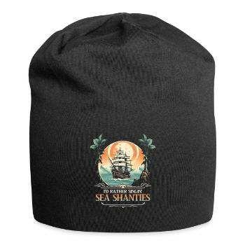 Seemann Meme Piratenschiff Ozean Segeln - Jersey-Beanie - Schwarz - Vorne
