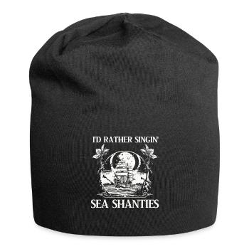 Sailor Meme Pirate Ship Ocean Sailing - Jersey Beanie - black - Front