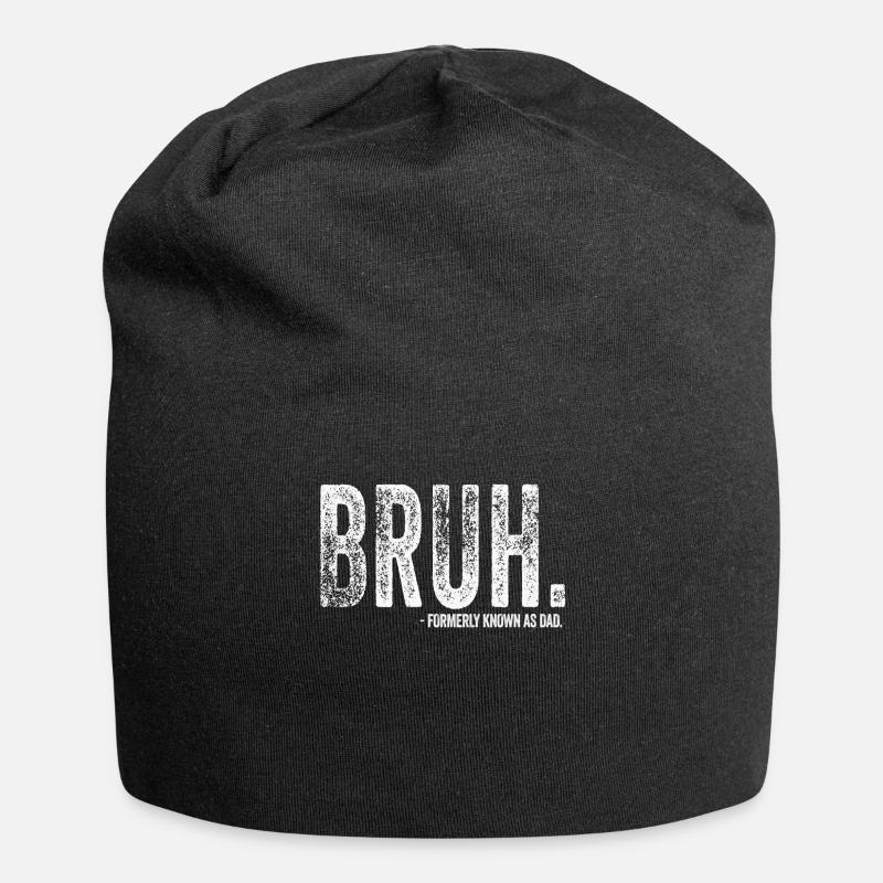 Bruh, früher bekannt als Papa - Jersey-Beanie - Schwarz