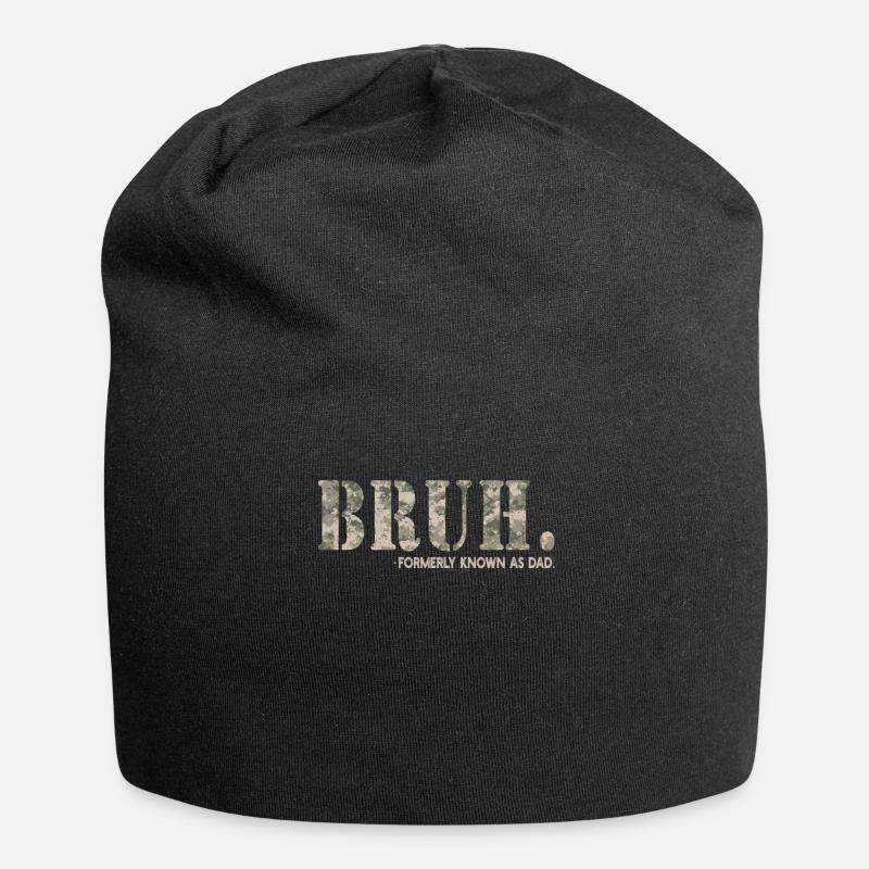 Bruh, früher bekannt als Papa - Jersey-Beanie - Schwarz