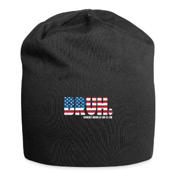 Retro Bruh früher als Schwiegersohn bekannt - Jersey-Beanie - Schwarz - Vorne