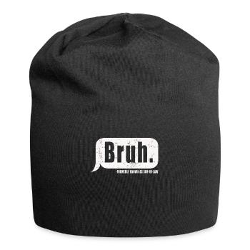 Retro Bruh früher als Schwiegersohn bekannt - Jersey-Beanie - Schwarz - Vorne