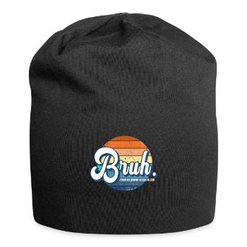 Retro Bruh früher als Schwiegersohn bekannt - Jersey-Beanie - Schwarz - Vorne