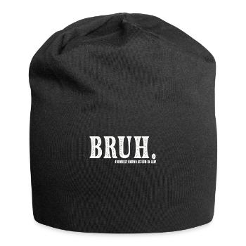 Retro Bruh früher als Schwiegersohn bekannt - Jersey-Beanie - Schwarz - Vorne