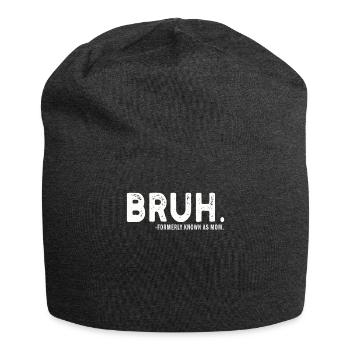 Bruh Formerly Known As Mom - Jersey Beanie - charcoal grey - Front