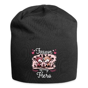 Rehkitz Liebe Romantische Idee Paar - Jersey-Beanie - Schwarz - Vorne