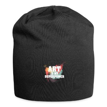 Art Is My Superpower - Jersey Beanie - black - Front