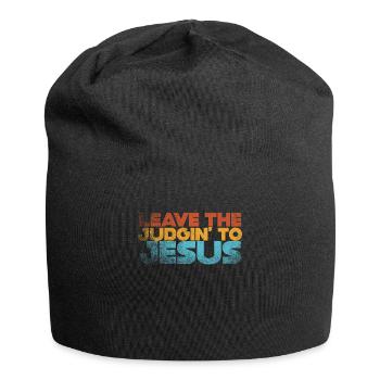 Laissez le jugement à Jésus - Bonnet en jersey - noir - Devant