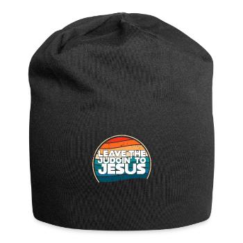 Leave The Judgin' To Jesus - Jersey Beanie - black - Front