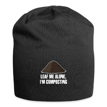 Feuille-moi seul je composte - Bonnet en jersey - noir - Devant