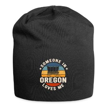Quelqu’un dans l’Oregon m’aime - Bonnet en jersey - noir - Devant