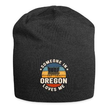 Quelqu’un dans l’Oregon m’aime - Bonnet en jersey - charbon - Devant